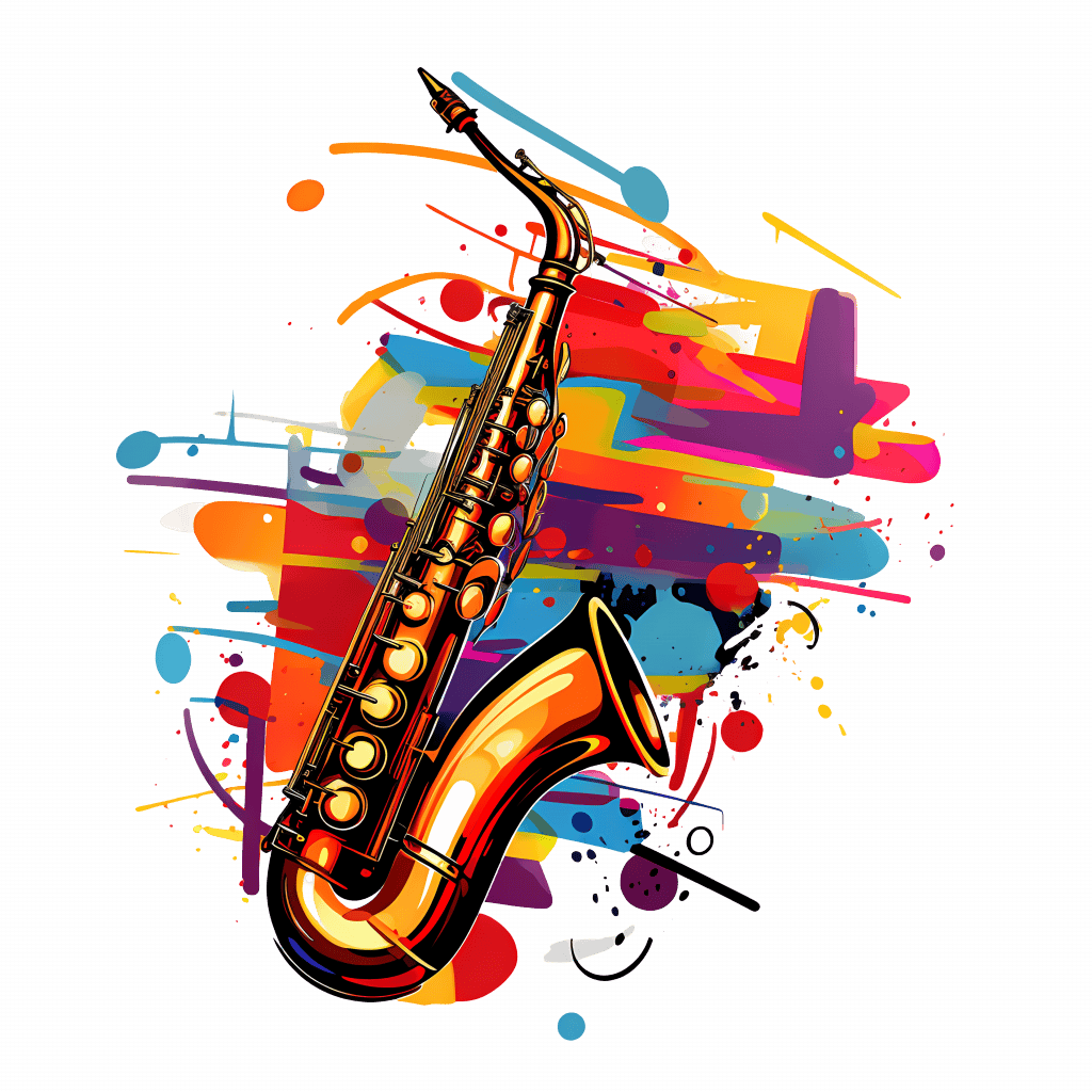 Jazz saxophone multi coloured